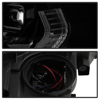SPYDER xTune BMW F30 (Halogen Model) w/ LED DRL Projector Headlights - Blk Smoke PRO-JH-BMWF3012-LED-BSM 9950445