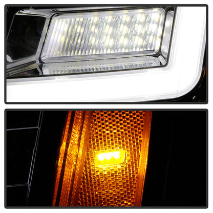SPYDER xTune 07-14 Cadillac Escalade LED DRL Projector Headlights – Chrome