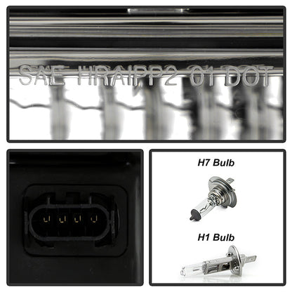 SPYDER xTune 02-09 Chevrolet Trailblazer Projector Headlights Light Bar DRL - Chrome (PRO-JH-CTB02-LBDRL-C) 9050756