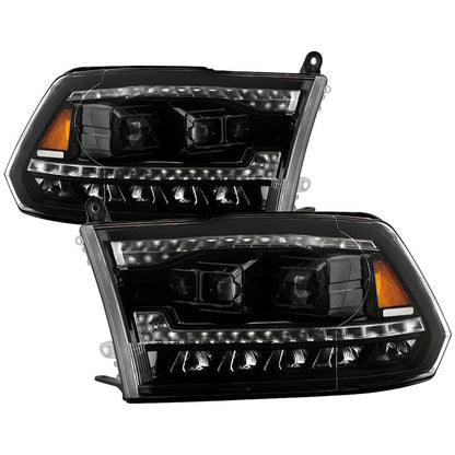SPYDER 09-18 Dodge Ram 1500 (Halogen Model Only) Full LED Headlights - Black (PRO-JH-DR09-FLED-BK) 9050848