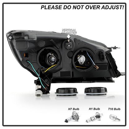 SPYDER xTune 13-16 Ford Escape LED Light Bar Halogen Proj Headlights - Blk Smoke (PRO-JH-FESCA13-LB-BSM) 9042911