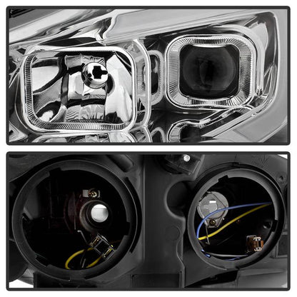 SPYDER xTune 13-16 Ford Escape 13-16 LED Light Bar Halogen Proj Headlights - Chrome (PRO-JH-FESCA13-LB-C) 9042928