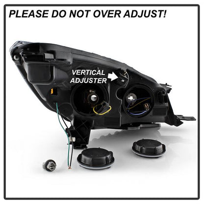 SPYDER xTune 13-16 Ford Escape 13-16 LED Light Bar Halogen Proj Headlights - Chrome (PRO-JH-FESCA13-LB-C) 9042928