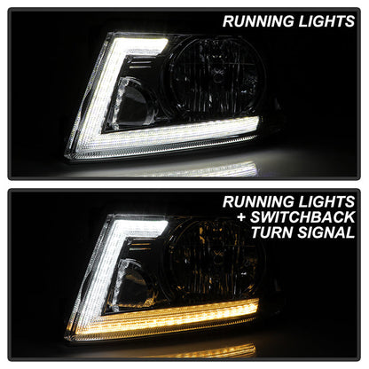 SPYDER xTune 04-08 Ford F150 S/B LED Sig w/DRL Crystal Headlights - Chrome (PRO-JH-FF15004-LED-SB-C) 9950209