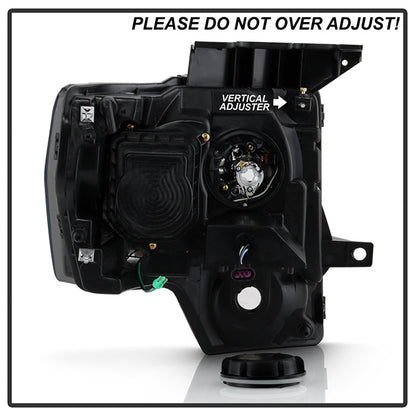 SPYDER Xtune Ford F150 09-14 Projector Headlights Halogen Model Only LED Halo Smoked PRO-JH-FF15009-CFB-SM 9032257