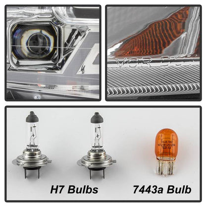 SPYDER xTune 15-17 Ford F-150 DRL LED Light Bar Projector Headlights - Chrome (PRO-JH-FF15015-LB-C) 9042959