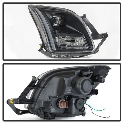 SPYDER xTune 06-09 Ford Fusion Light Bar DRL Projector Headlights - Black (PRO-JH-FFU06-LB-BK) 9042119