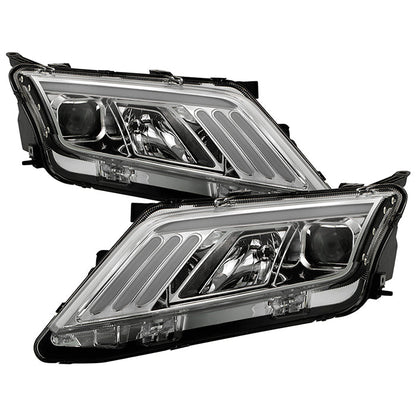 SPYDER xTune 10-12 Ford Fusion Projector Headlights - Light Tube DRL - Chrome (PRO-JH-FFU10-LB-C) 9041785