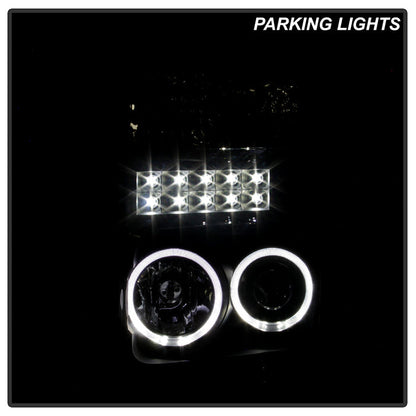 SPYDER Xtune Ford F250/350/450 Super Duty 08-10 Projector Headlights LED Halo Black PRO-JH-FS08-LED-BK 5076267