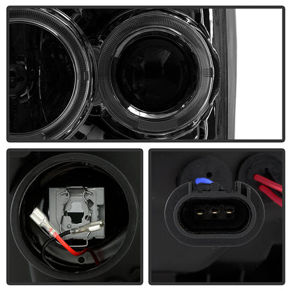 SPYDER Xtune Ford F250/350/450 Super Duty 08-10 Projector Headlights LED Halo Smoke PRO-JH-FS08-LED-SM 5076281