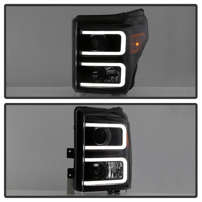 SPYDER Xtune Ford Super Duty 11-16 Projector Headlights Light Bar Drl Black Smoked PRO-JH-FS11-LBBRL-BSM 9034930
