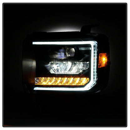 xTune GMC Sierra 1500 14-15 Sierra 2500 3500 15-17 Headlight Halogen Mdls- Black PRO-JH-GS14-FLED-BK 9050107