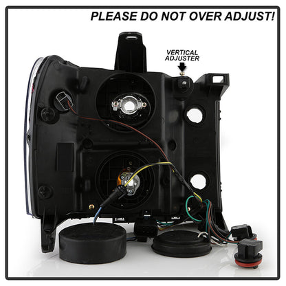SPYDER Xtune GMC Sierra 2500/3500HD 07-13 Projector Headlights LED Halo- Black Smoked PRO-JH-GSIE07-CFB-BSM 9032271