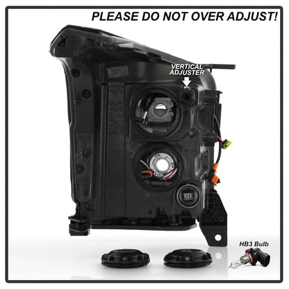 SPYDER xTune 15-20 GMC Yukon+XL HID Only w/LED DRL Projector Headlight OE Left (PRO-JH-GYD15-HID-OE) 9954856