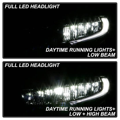 SPYDER xTune 16-18 Honda Civic (Excl Touring) OEM LED Headlights (LED High/Low Beams) (PRO-JH-HC16-OELED-C) 9043178