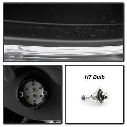 SPYDER xTune 14-17 Jeep Cherokee Halogen Model Only LED Light Bar Proj Headlights - Blk - PRO-JH-JC14-LB-BK 9047183