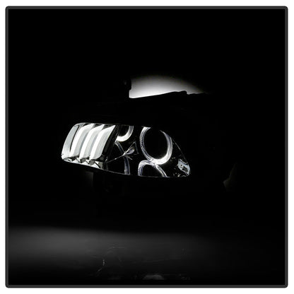 SPYDER xTune 14-17 Jeep Cherokee Halogen Model Only LED Light Bar Proj Headlights - Chro - PRO-JH-JC14-LB-C 9047190