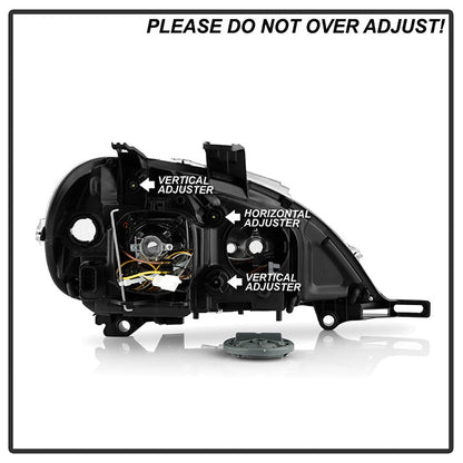 SPYDER Xtune Mercedes Benz W163 Ml-Class 98-01 ProjectOEr Headlights Black PRO-JH-MBW16398-BK 9028212