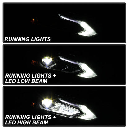 xTune Nissan Altima 19-20 4Dr w High Beam LED Projector Headlight- OE Right PRO-JH-NA20-HBA-LED-OE-R 9949395