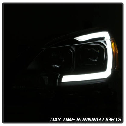 SPYDER xTune 13-15 Nissan Sentra DRL LED Light Bar Halogen Projector Headlights - Black (PRO-JH-NS13-LB-BK) 9042966