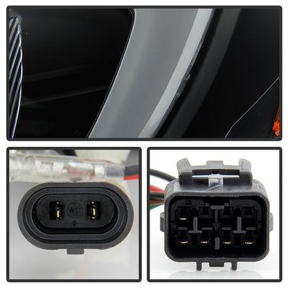 SPYDER xTune 12-16 Subaru Impreza DRL LED Light Bar Proj. Headlights - Black Smoked (PRO-JH-SI13-LB-BSM) 9048685