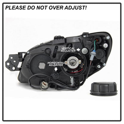 SPYDER xTune 06-07 Subaru WRX Projector Headlights - Halogen - DRL - Black Smoked (PRO-JH-SWRX06-LB-BSM) 9041808
