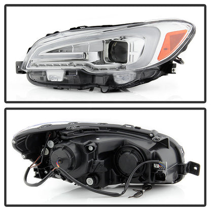 SPYDER xTune 15-18 Subaru Impreza WRX Halogen Projector Headlights - DRL - Chrome PRO-JH-SWRX15-LB-C 9047626