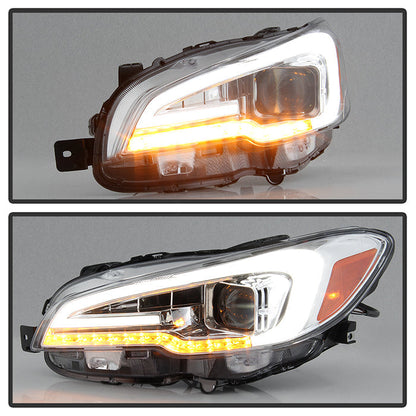 SPYDER xTune 15-18 Subaru Impreza WRX Halogen Projector Headlights - DRL - Chrome PRO-JH-SWRX15-LB-C 9047626