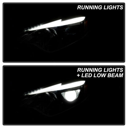 SPYDER xTune 14-16 Toyota Corolla w/LED DRL (OE Style) Headlights - Black w/ Chrome (PRO-JH-TCOL14-LED-BK) 9950605