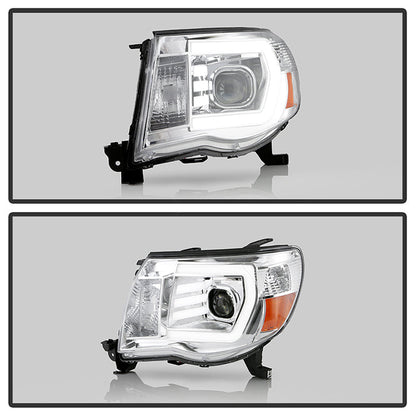 xTune Toyota Tacoma 05-11 LED Light Bar Projector Headlights - Chrome PRO-JH-TT05-LB-C 9050152