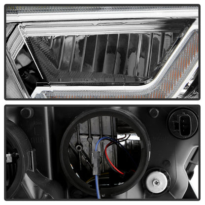 xTune Toyota Tacoma 16-19 SR & SR5 Model LED DRL Projector Headlights- Chrome PRO-JH-TTA16-FLED-SR-C 9050077