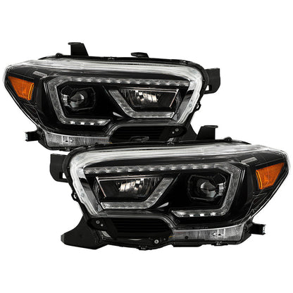 xTune Toyota Tacoma 2016-2019 TRD LED DRL Projector Headlights- Black PRO-JH-TTA16-FLED-TRD-BK 9050084