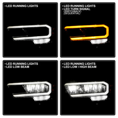 SPYDER Xtune 16-22 Toyota Tacoma Full LED w/DRL Headlight - Chrome (PRO-JH-TTA20-FLED-AM-C) 9953347