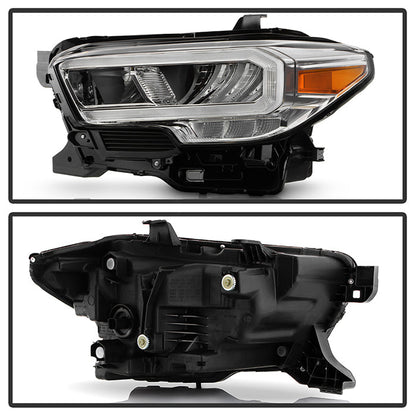 SPYDER Xtune 16-22 Toyota Tacoma Full LED w/DRL Headlight - Chrome (PRO-JH-TTA20-FLED-AM-C) 9953347