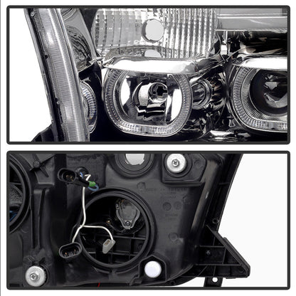 SPYDER Xtune Toyota Tundra 07-13 Projector Headlights Eliminates AFS LED Halo Chrome PRO-JH-TTUN07-CFB-C 9032325