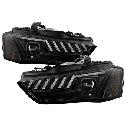 Spyder 13-16 Audi A4/S4 Halogen Model Only High-Power LED Headlights - Black PRO-YD-AA413HALAP-BK 5088345