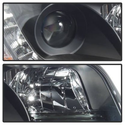 Spyder Audi A6 02-04 Projector Headlights Halogen Model Only - DRL Black PRO-YD-ADA601-DRL-BK 5008657