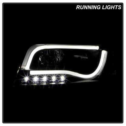 Spyder Audi A6 02-04 Projector Headlights Halogen ModelLight Tube DRL Blk PRO-YD-ADA601-LTDRL-BK 5071873