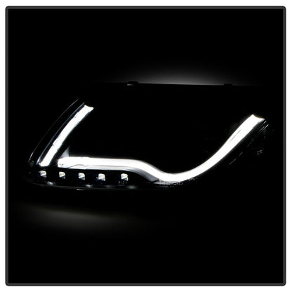 Spyder Audi A6 05-07 Projector Headlights Halogen Light Tube DRL Blk PRO-YD-ADA605-LTDRL-BK 5071903