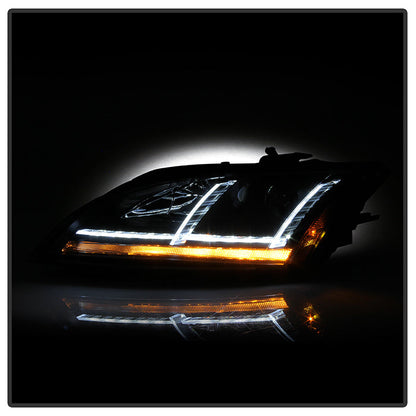 Spyder 08-15 Audi TT (HID Model Only) Projector Headlights - Sequential Signal - Black 5086891