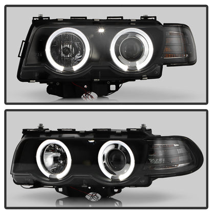 Spyder BMW E38 7-Series 99-01 Projector Headlights 1PC Xenon- LED Halo Blk PRO-YD-BMWE3899-HID-HL-BK 5008862