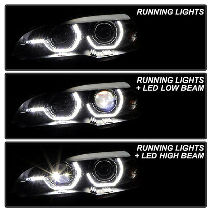 Spyder BMW X5 E70 07-10 Xenon/HID AFS High-Power LED Headlights - Black PRO-YD-BMWE7007AFSHIDAP-BK 5088239