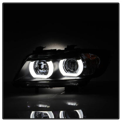 Spyder BMW E90 3-Series 06-08 4DR V2 Headlights - HID Only - Black PRO-YD-BMWE9005V2-HID-DRL-BK 5083852