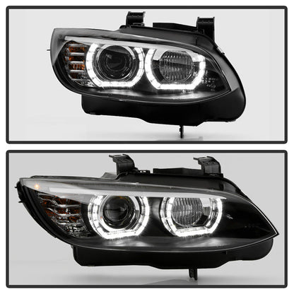 Spyder 08-10 BMW F92 3 Series Projector Headlights - LED DRL - Black (PRO-YD-BMWE9208-DRL-BK) 5085184