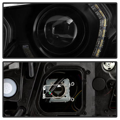 Spyder BMW 5 Series F10 11-13 Xenon/HID AFS Projector Headlights - Black PRO-YD-BMWF10HIDAFS-SEQ-BK 5088208