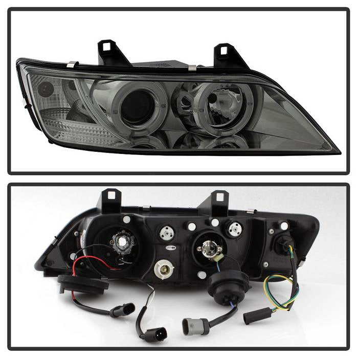 Spyder BMW Z3 96-02 Projector Headlights LED Halo Smoke High H1 Low H1 PRO-YD-BMWZ396-HL-SM 5009104
