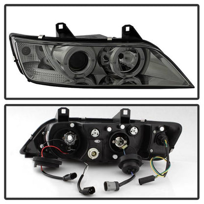 Spyder BMW Z3 96-02 Projector Headlights LED Halo Smoke High H1 Low H1 PRO-YD-BMWZ396-HL-SM 5009104