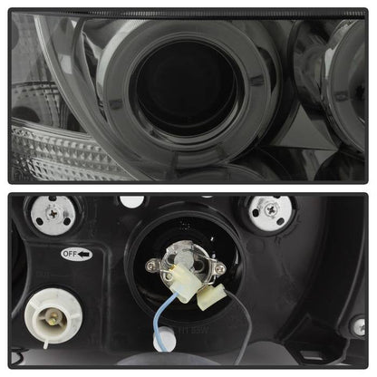 Spyder BMW Z3 96-02 Projector Headlights LED Halo Smoke High H1 Low H1 PRO-YD-BMWZ396-HL-SM 5009104