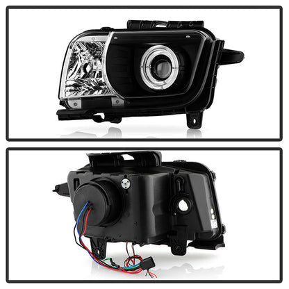 Spyder Chevy Camaro 10-13 Projector Headlights Dual Halo LED Halo Blk High/ PRO-YD-CCAM2010-HL-BK 5034236