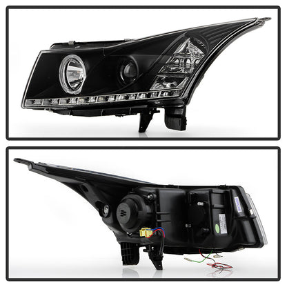 Spyder Chevy Cruze 11-14 Projector Headlights LED Halo -DRL Blk High H1 Low H7 PRO-YD-CCRZ11-DRL-BK 5037916